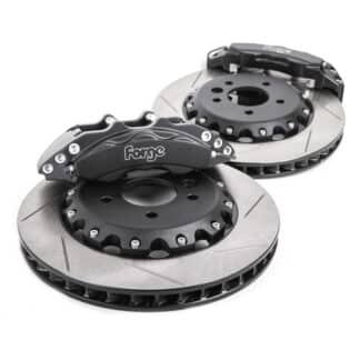 <p>A Big Brake kit with 6 pot calipers and 356 x 32mm ventilated discs. The discs are grooved to remove braking residuals and maintain optimum performance. Included in the kit are Forge braided brakes hoses