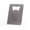this credit card size bottle opener is perfect to slip in your wallet
