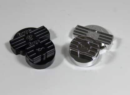 <p>These alloy oil & water cap covers are suitable for fitment to the Oil filler cap and the Header tank (water/coolant) cap on the Volkswagen Golf MK5 R32. They are available in either a polished alloy finish