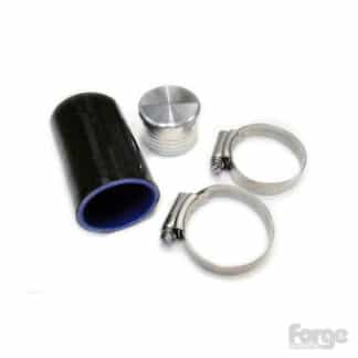 <p>This hose and plug kit is designed to enable removal of the noise pipe (engine amplification pipe) on any transverse FSI or TSI vehicle which has this pipe attached to a 40mm provision on the upper intercooler pipe just before the throttle body. This is required on the TSI engines equipped with the noise pipe to faciltate fitment of our TSI catch tank kit