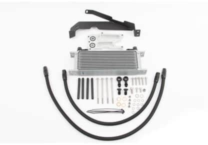 we took the time to develop a DSG oil cooler kit to reduce the high DSG gearbox oil temperature experienced under prolonged and high loads testing. The large 13-row oil cooler is installed in the nearside lower bumper vent aperture that is unused on UK vehicles. This position allows optimum airflow to reduce oil temperatures.&lt;/p&gt;