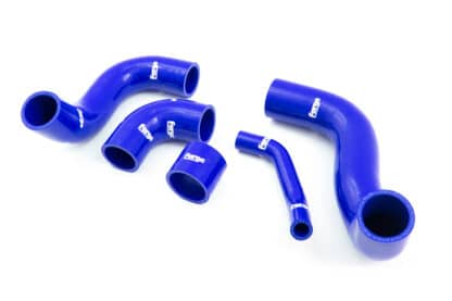 which replace all of the OEM rubber hoses in the boost system. The kit consists of the dump valve hose