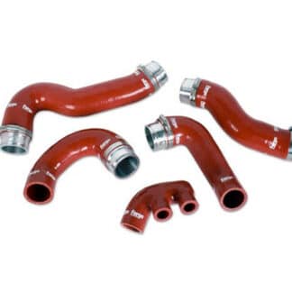 <p>A set of five reinforced silicone turbo hoses for the Porsche 996 which include our CNC machined "push fit" couplings to ensure ease of installation and longevity. These hoses will withstand greater temperatures and pressures than the OEM hoses and look absolutely fantastic.</p>