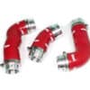 A set of three silicone boost hoses complete with alloy couplers for the Vag 1.9 PD 150 diesel engine as fitted to the Seat Leon/ VwGolf Mk4/ Vw Bora