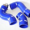 <p>This kit comprises of three silicone hoses complete with CNC alloy couplers and the highest quality stainless clamps. These hoses will withstand greater temperatures and pressures compared with the OEM hoses and they look fantastic. The hoses replace the two intercooler hoses and also the throttle body hose.</p>
