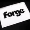 This plastic sheet stencil can be used to spray or paint on the Forge logo onto an intercooler and more!