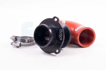 &lt;p&gt;This part will enhance the sound of the turbo spooling and&lt;strong&gt; improve response&lt;/strong&gt; due to its sleek single billet design that&lt;strong&gt; eliminates the restriction and turbulence caused by the OEM part.&lt;/strong&gt; Complete with flourolined hose and clamps.&nbsp;It has been designed with 3 points of contact to eliminate any possibility of resonation.&lt;/p&gt;