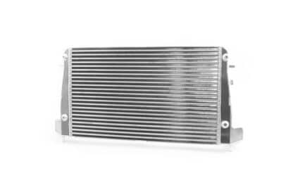 This uprated intercooler replaces the original front mounted intercooler. It can either be used on its own or in combination with our "Twintercooler" kit. The intercooler uses a 650x400x50mm Bar and Plate core to full effect. We conducted testing on standard vehicles and those running larger turbos at 400hp.