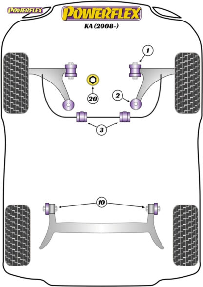 Powerflex Exhaust Mount - Cat Section - GTV & Spider 2.0 & V6