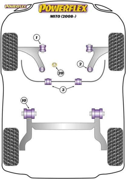Powerflex Exhaust Mount - Bipper (2007-on) - EXH038