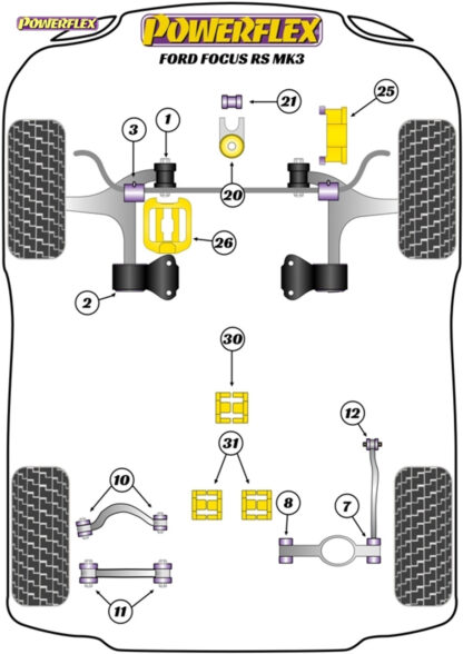 Powerflex Jack Pad Adaptor  - Fusion (2002 - 2012) - PF19-860
