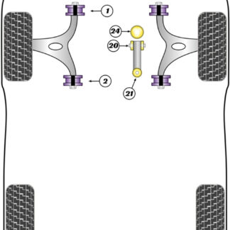 Powerflex Track Engine Mount Stabilizer To Chassis Bushes - GTV & Spider 2.0 & V6