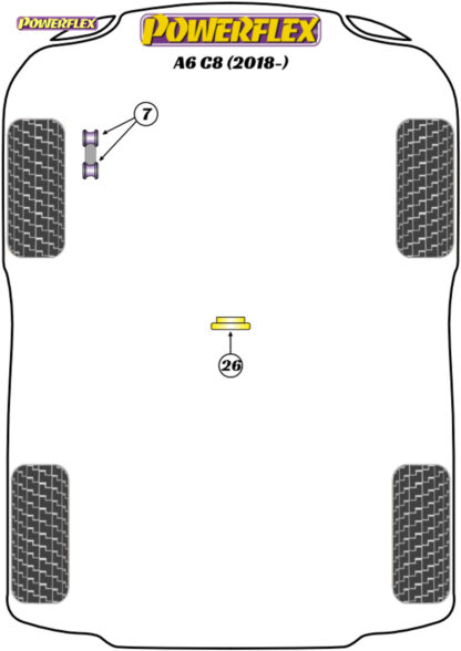 Powerflex Transmission Mount Insert (Diesel) - S7 (2012 - )  - PFF3-726R