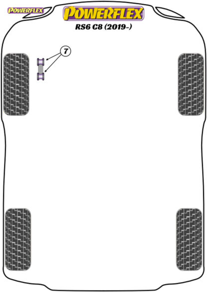 Powerflex Track Front Anti Roll Bar Link Bushes 10mm - S8 Quattro (2010 - 2017) - PFF3-913-10BLK