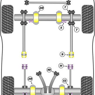 Powerflex Heritage Front Radius Arm Front Bushes - Range Rover Classic (1970 - 1985) - PFF32-107H