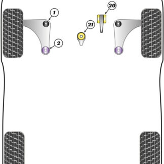 Powerflex Track Lower Engine Mount Insert - Pulsar C13 (2014 - 2018) - PFF46-821BLK