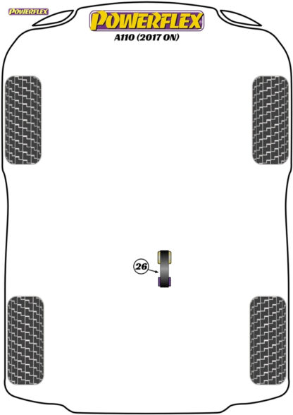 Powerflex Lower Torque Mount - X-Trail T32 (2013 on) - PFF60-8026