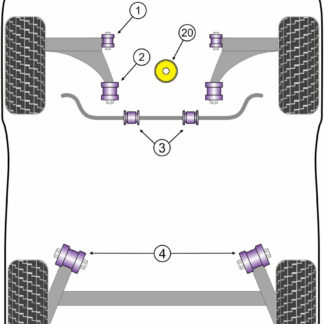 Powerflex Front Anti Roll Bar Bushes 16mm - A2 (1999 - 2005) - PFF85-603-16