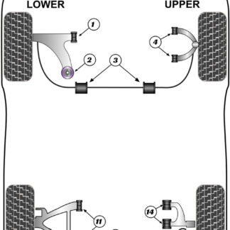 Powerflex Rear Upper Wishbone Bushes - Virage (2011-2012) - PFR2-114