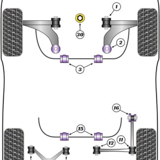Powerflex Rear Upper Link Outer Bushes - TT Mk3 8S (2014 on) - PFR85-513
