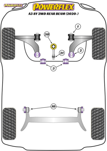 Powerflex Lower Torque Mount Small Bush - Transit / Tourneo Connect Mk3 (2021 ON) - PFF3-1324