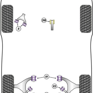 Powerflex Track Rear Wishbone Front Bushes - 166 (1999-2007) - PFR1-910BLK