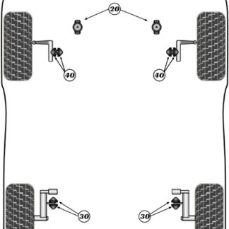 Powerflex Front Bump Stop Kit - ID ( 1959 - 1975) - PFF12-340