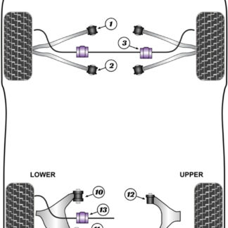 Powerflex Rear Lower Arm Rear Bushes  - Range Rover L322 (2002 - 2012) - PFR32-811