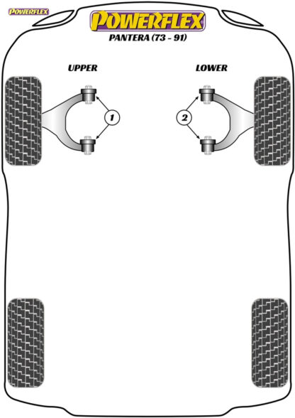 Powerflex Rear Upper Wishbone Outer Bush - Testarossa