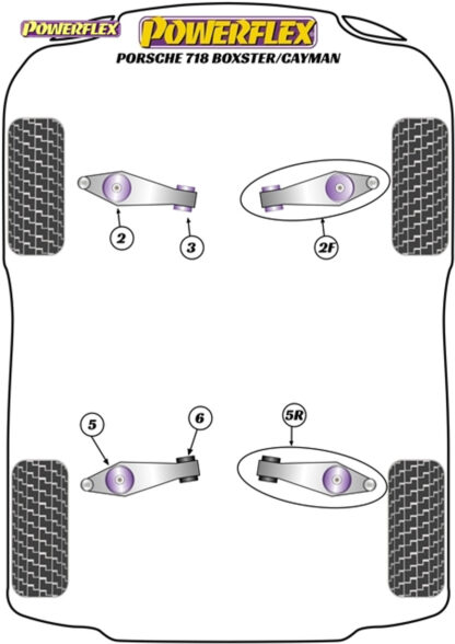 Powerflex Track Control Arm & Bush Kit (Adjustable) - Cayman 987C (2005 - 2012) - PF57K-1002G