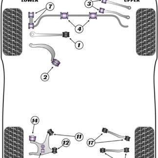 Powerflex Track Front Anti Roll Bar Link Bushes - Continental GT (2003 - 2011) - PFF3-213BLK
