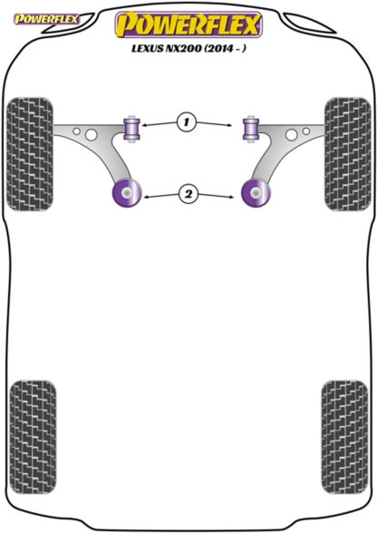 Powerflex Front Wishbone Rear Bushes  - NX (2014 - ) - PFF76-702