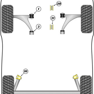 Powerflex Front Engine Mounting Insert Diesel - Malibu MK8 V300 (2012 - 2017) - PFF80-1420R