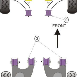 Powerflex Track Rear Trailing Arm Bushes - Panda 4WD (2003-2012)  - PFR16-120BLK