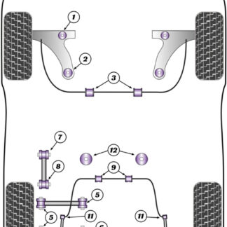 Powerflex Track Rear Diff Mounting Bushes - Escort MK5