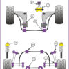 Powerflex Track Rear Trailing Arm Front Bushes Inserts - R50/52/53 Gen 1 (2000 - 2006) - PFR5-1102BLK