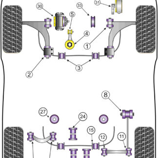 Powerflex Track Rear Diff Front Mounting Bush - TT MK2 8J (2007-2014) - PFR85-523BLK