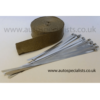 Titanium Exhaust wrap 2" wide &amp; length 50ft comes with 20 assorted size stainless zip ties.