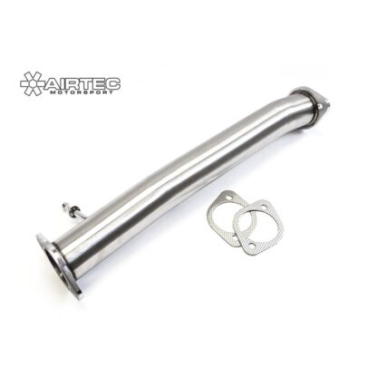 By removing the original restrictive catalytic converter located within the factory OEM downpipe