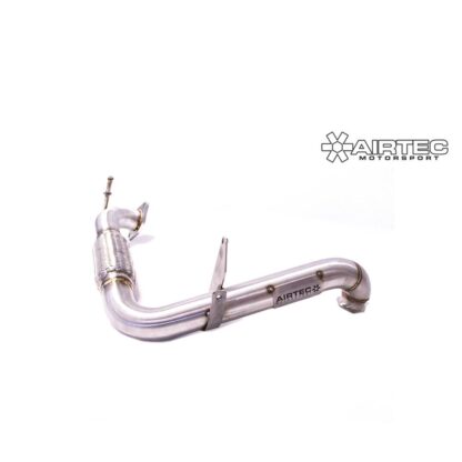 By removing the original restrictive catalytic converter located within the factory OEM downpipe