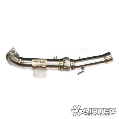 By removing the original restrictive catalytic converter located within the factory OEM downpipe