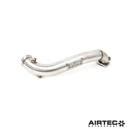 By removing the original restrictive catalytic converter located within the factory OEM downpipe