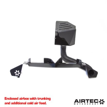 free-flowing cotton air filter housed inside a three-piece enclosure