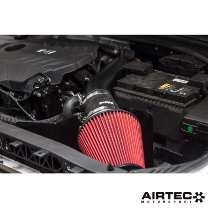 bolt on modification for track or fast road use.This freer-flowing induction kit replaces the car’s original and restrictive air box and plastic intake set up. It features a large