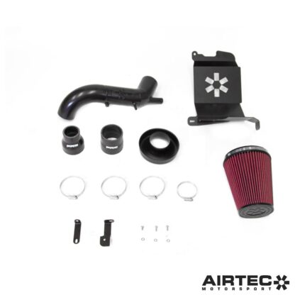 thanks to a louder induction note.The large filter is protected from warm air within the engine bay by a laser cut heatshield and the replacement intake pipe tapers instantly to 80mm to improve internal capacity. Made from aluminium