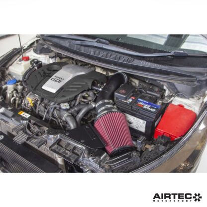 bolt-on modification for track or fast road use.This freer-flowing induction kit replaces the car’s original air box and restrictive intake set up. It features our biggest Group A cotton filter with a 100mm trumpet that significantly improves the car’s breathing by increasing the amount of cold air it can take in