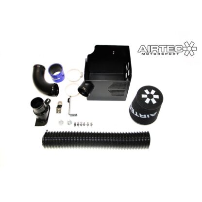 supplied with a cold air feed.Features:Replacement of original air boxCold air feed pipePro-series black intake pipePro Hoses silicone hose joinerAIRTEC branded foam filterSupplied with all brackets and fittingsPlease note: Silver pipe for illustration purposes onlyRegistered Design Right number: 6033430Gloss Black