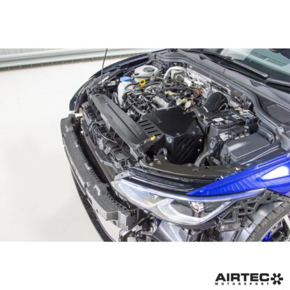 performance and sound.The filter is protected from warm air within the engine bay by a laser cut heat shield and the air box is force fed fresh air from the replacement guide