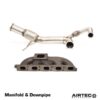 AIRTEC Motorsport Big Turbo Cast Exhaust Manifold & Downpipe Package for Mk2 Focus ST & RSOur cast manifold offers a simple solution to allow a big turbo upgrade to be fitted to a Mk2 Focus ST & RS five-cylinder engine (also compatible with Volvo C30 T5 engine).We developed this design several years ago and it has since proven time and time again to be both a reliable and free-flowing manifold