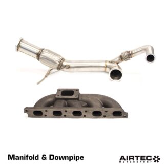 <p>AIRTEC Motorsport Big Turbo Cast Exhaust Manifold & Downpipe Package for Mk2 Focus ST & RS</p><p>Our cast manifold offers a simple solution to allow a big turbo upgrade to be fitted to a Mk2 Focus ST & RS five-cylinder engine (also compatible with Volvo C30 T5 engine).</p><p>We developed this design several years ago and it has since proven time and time again to be both a reliable and free-flowing manifold